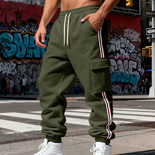 Herren nan Cargojogginghose mit Kordelzug, seitlichen Cargotaschen und elastischen Bündchen R&B