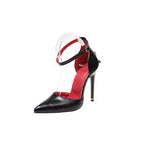 Damen Elegante transparent High-Heel Pumps mit Riemen R&B