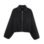 Damen Übergangsjacke mit lässigem Schnitt und elastischen Bündchen R&B