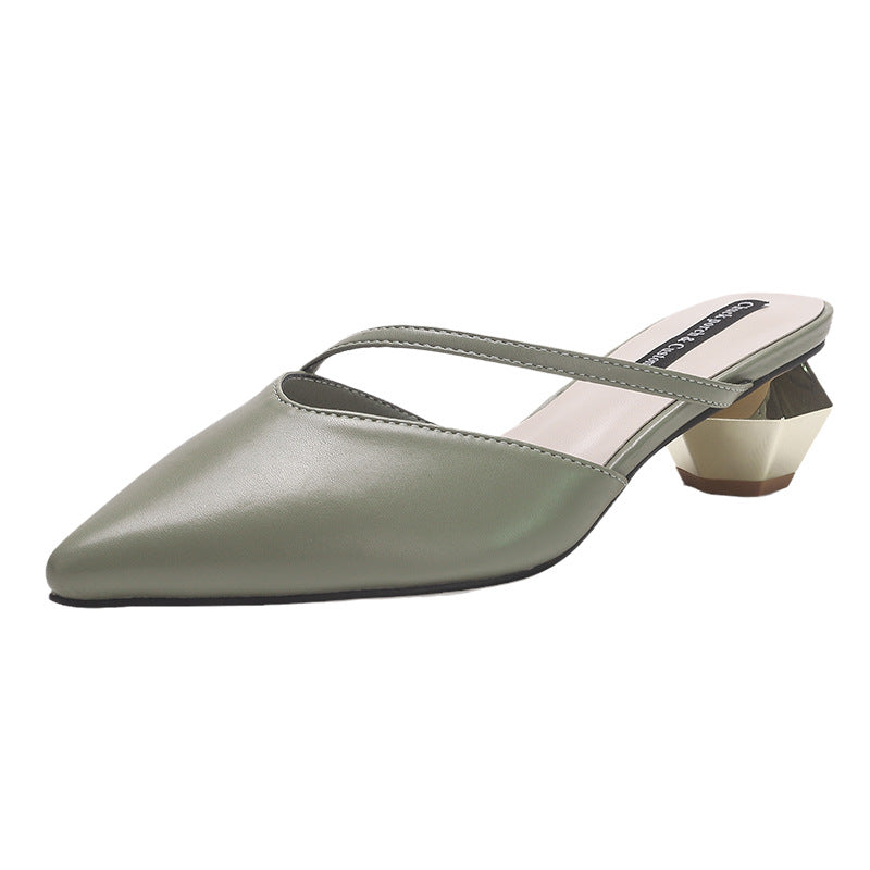 Damen Sling-Pumps mit einzigartigem geometrischen Absatzdesign R&B
