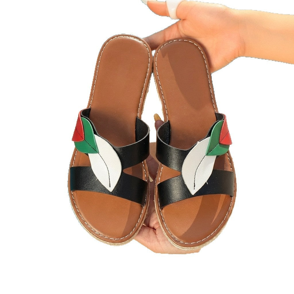 Damen Bequeme Riemchen-Sandalen mit floralem Design R&B
