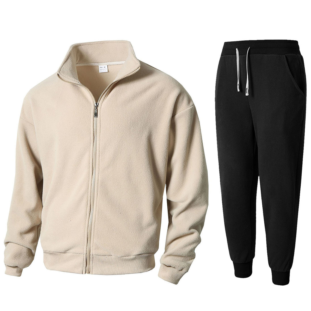 Herren Fleece Relaxanzug mit hohem Kragen R&B