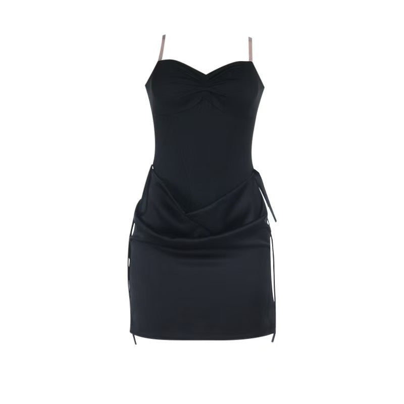 Damen Sexy Minikleid mit tailliertem Oberteil und eleganter Drapierung R&B