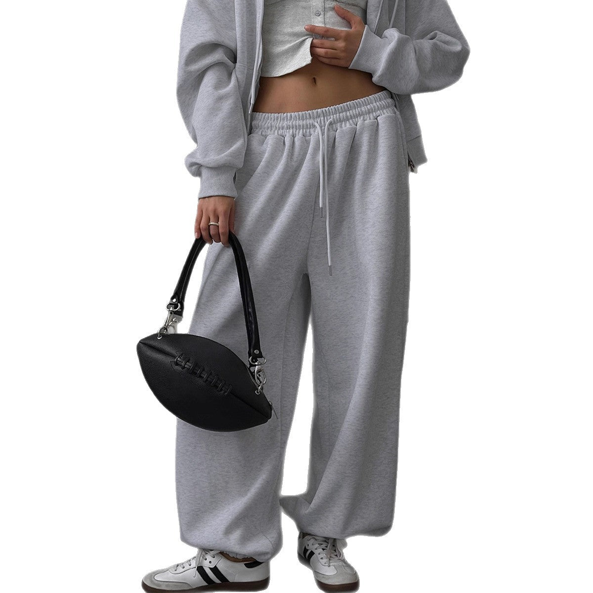 Damen Bequemes Oversized-Lounge-Set mit Kapuze und elastischem Bund R&B