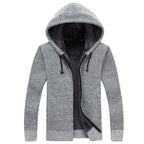 Herren bequeme Fleece-Jacke mit Kapuze und weichem Innenfutter R&B