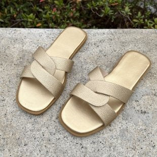 Damen bequeme Clogs mit modischem Überkreuz-Riemendesign R&B
