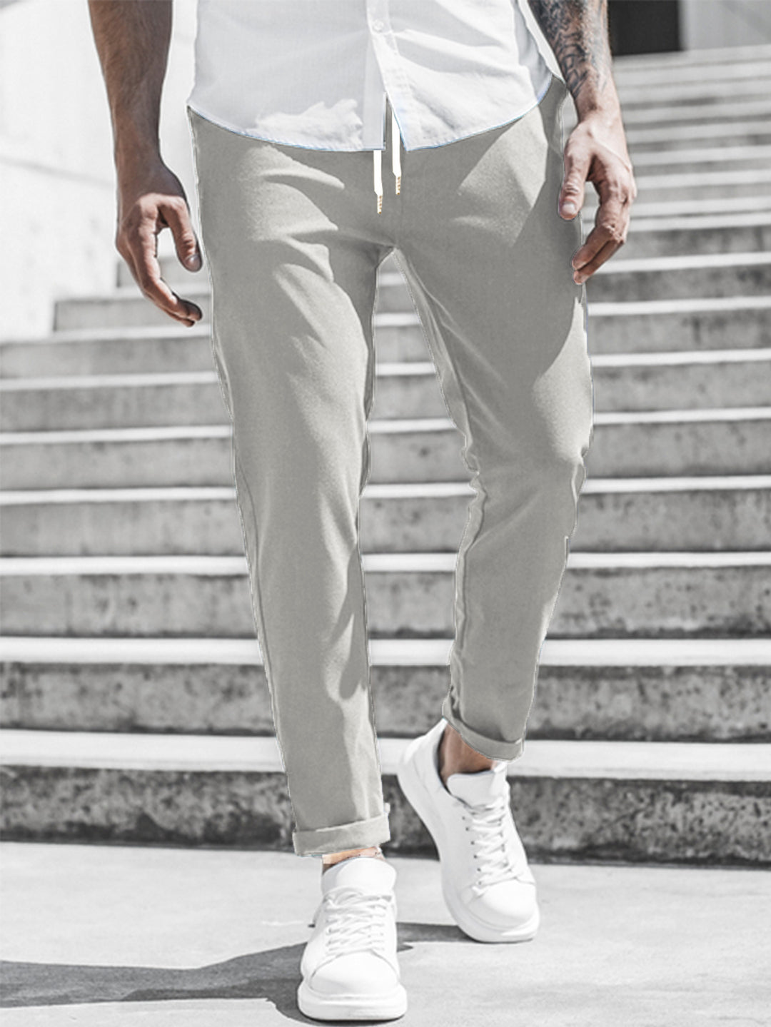 R&B Herren Freizeithose mit Kordelzug und Seitentaschen