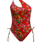 Damen Einseitiger Badeanzug mit floralem Design R&B