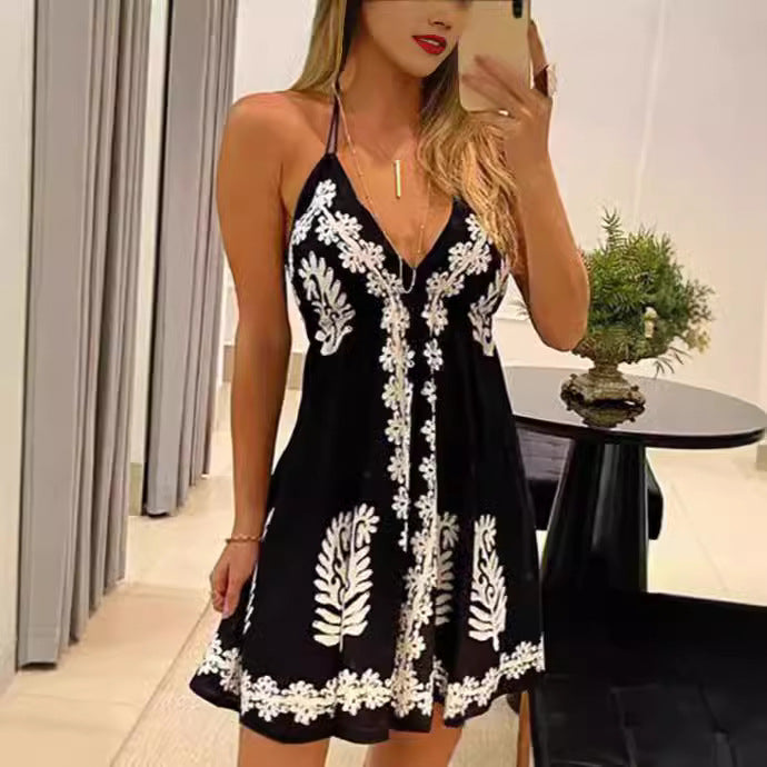 Damen verspieltes Sommerkleid mit elegante Stickereien R&B