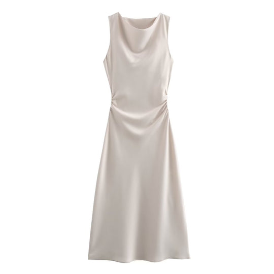 Damen elegantes Sommerkleid mit fließendem Schnitt und charmanten Rüschendetails R&B