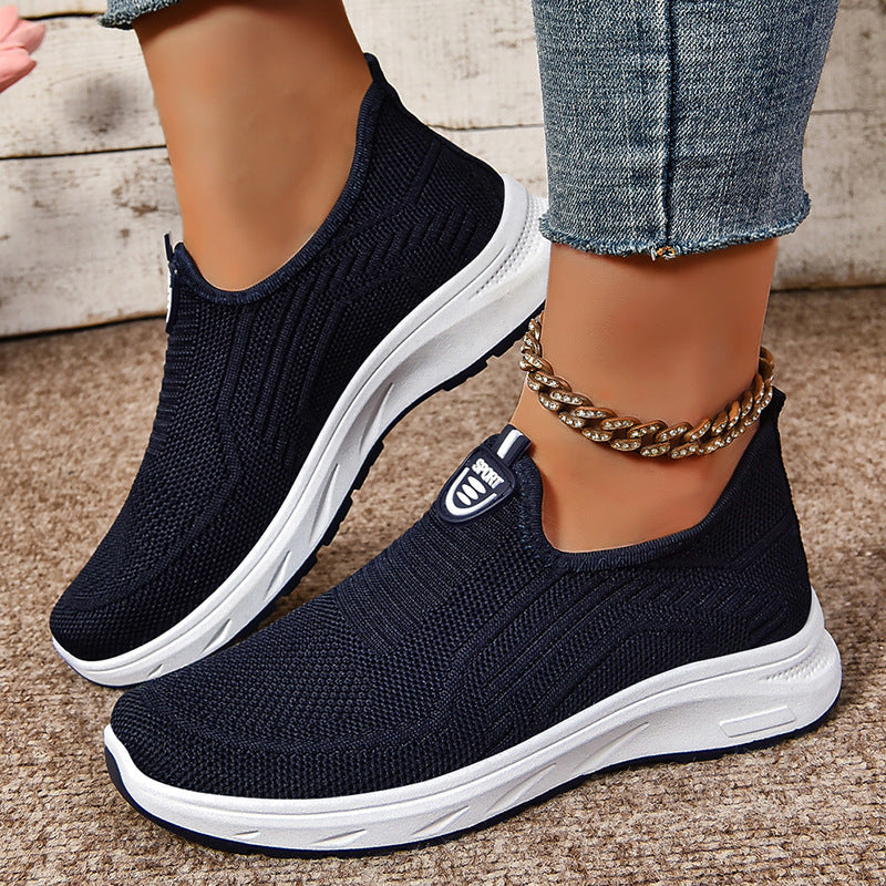 Damen Atmungsaktive Slip-On Sneakers mit elastischem Einsatz und dämpfender Sohle R&B