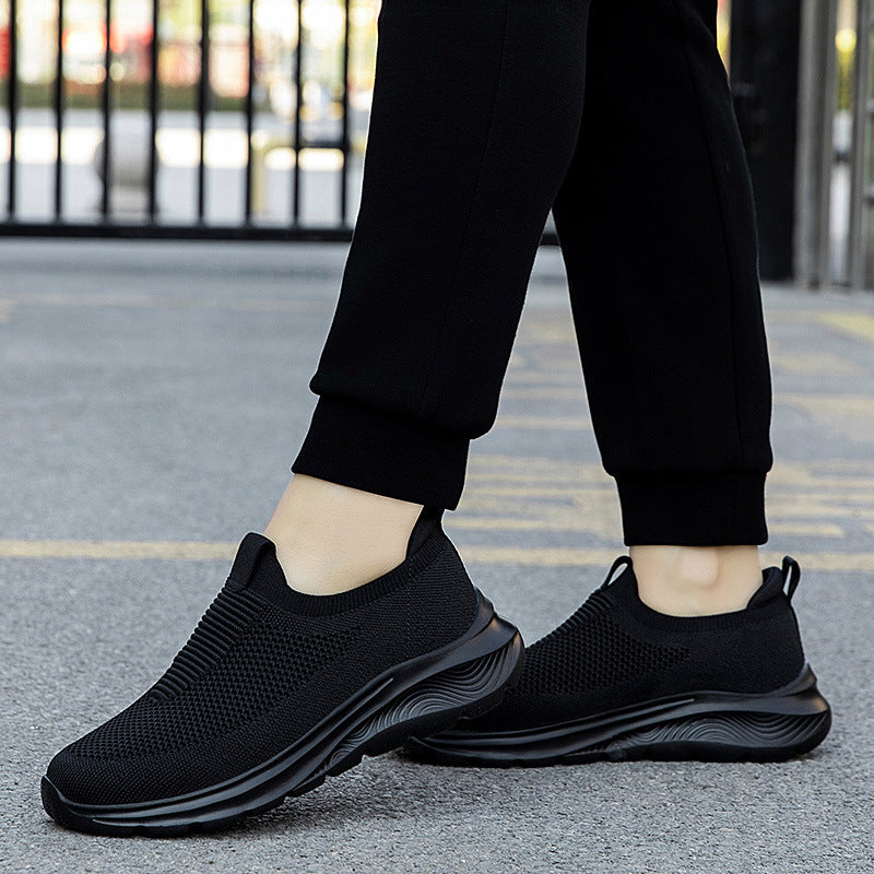 Damen Bequeme Slip-On Sneakers mit elastischem Obermaterial und dämpfender Sohle