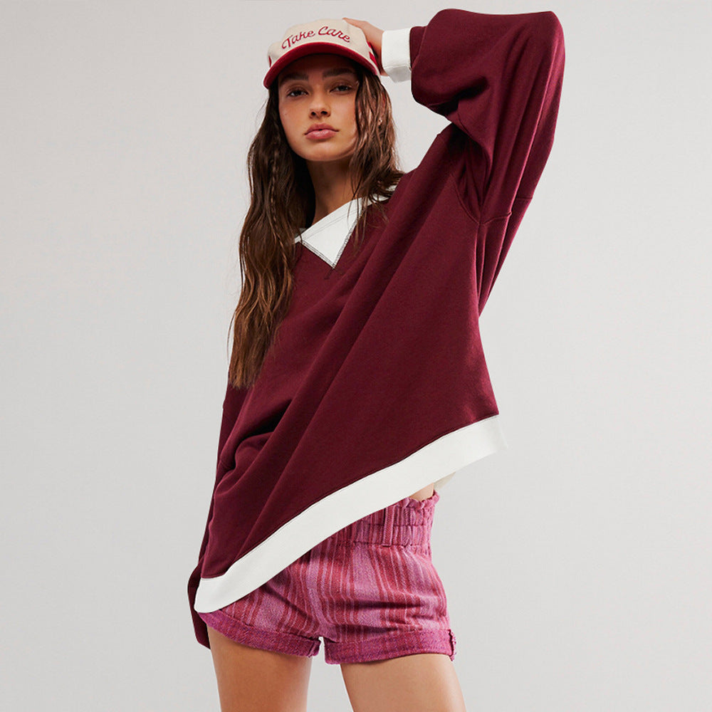 Damen Oversized Sweatshirt mit modernem Design und weichem Material R&B