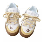 Damen Freizeit Sneaker mit liR&Bevollem Pfotenmotiv und atmungsaktiver Obermaterial R&B
