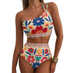 Damen Crop-Top Bikini Set mit floralem Design R&B