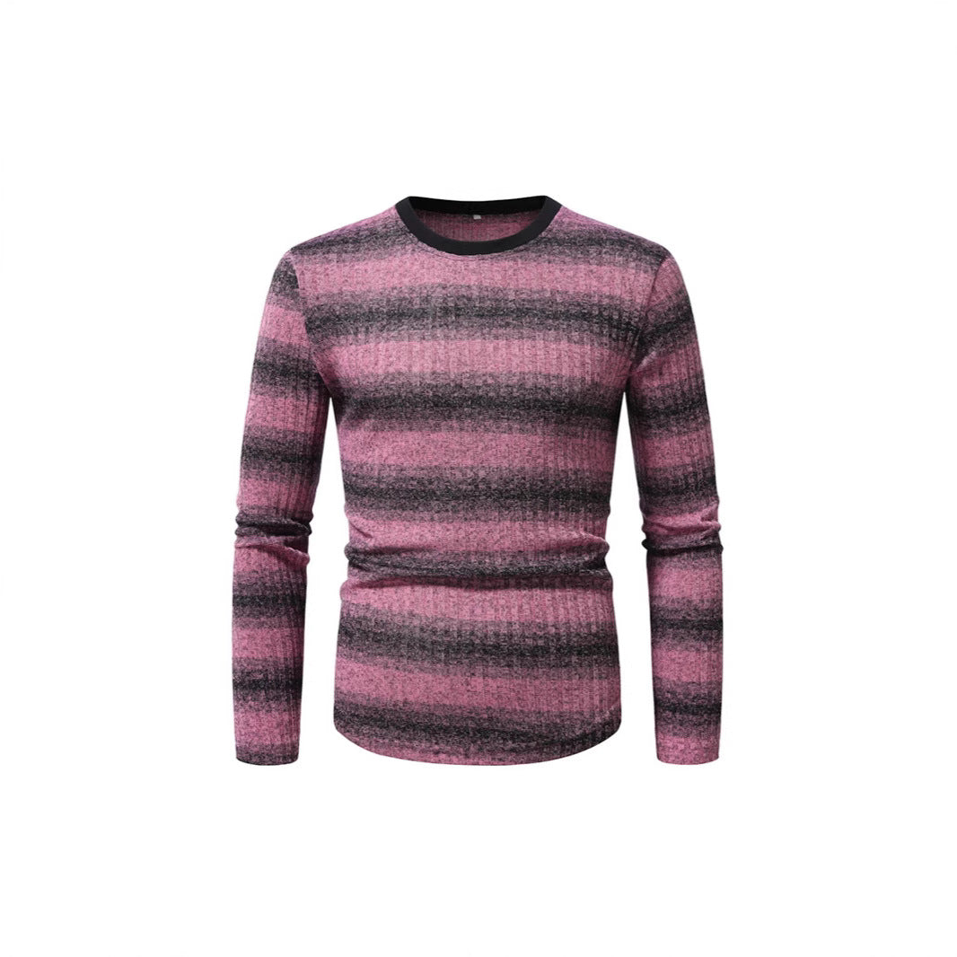 Herren Langarmshirt mit modernem Streifenmuster und komfortablem Schnitt
