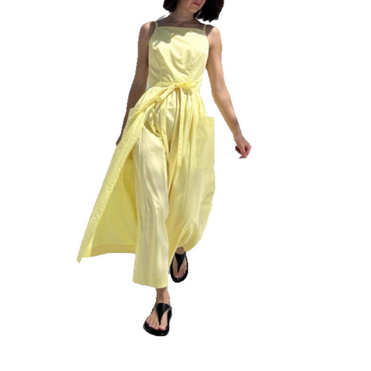 Damen Maxi-Kleid mit schwingendem Rock und praktischen Seitentaschen R&B