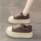 Damen modische Sneaker mit kontrastierender Sohle und elastischem Schnürsystem R&B