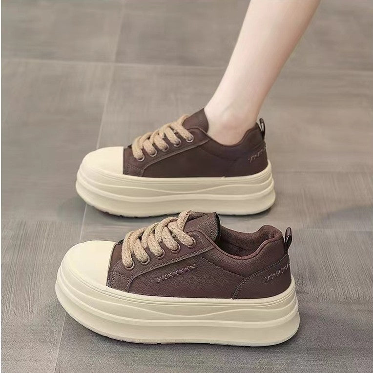 Damen modische Sneaker mit kontrastierender Sohle und elastischem Schnürsystem R&B