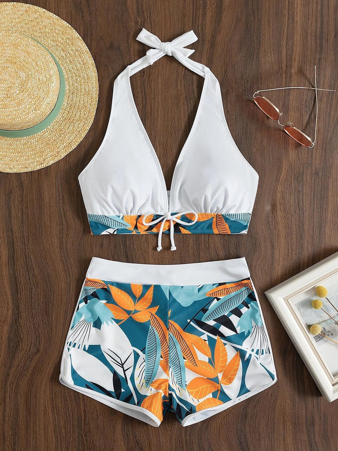 Damen Sportliches Bikiniset mit floralem Design R&B