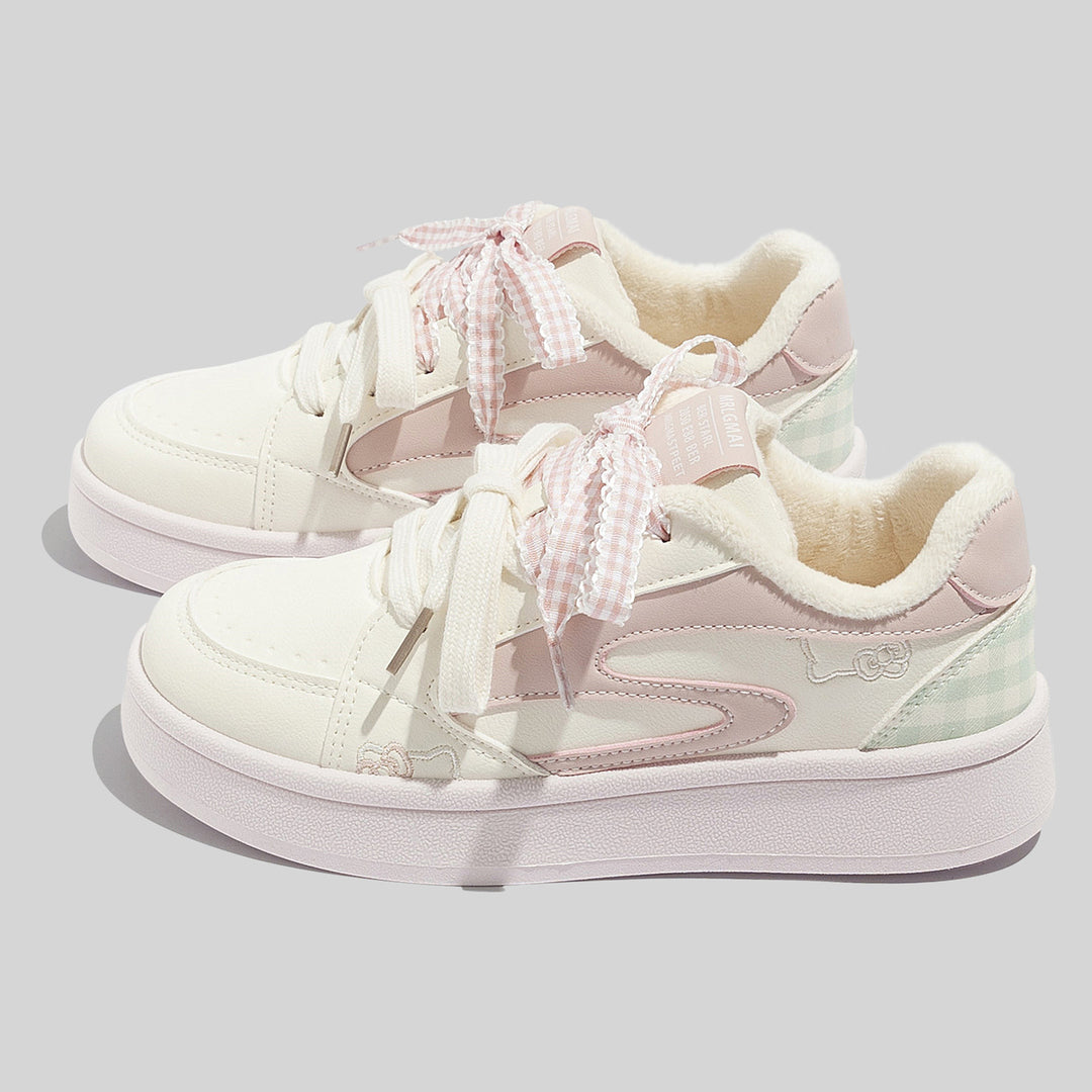 Damen Kuschelige Sneakers mit floralem Print und weichem Innenfutter R&B