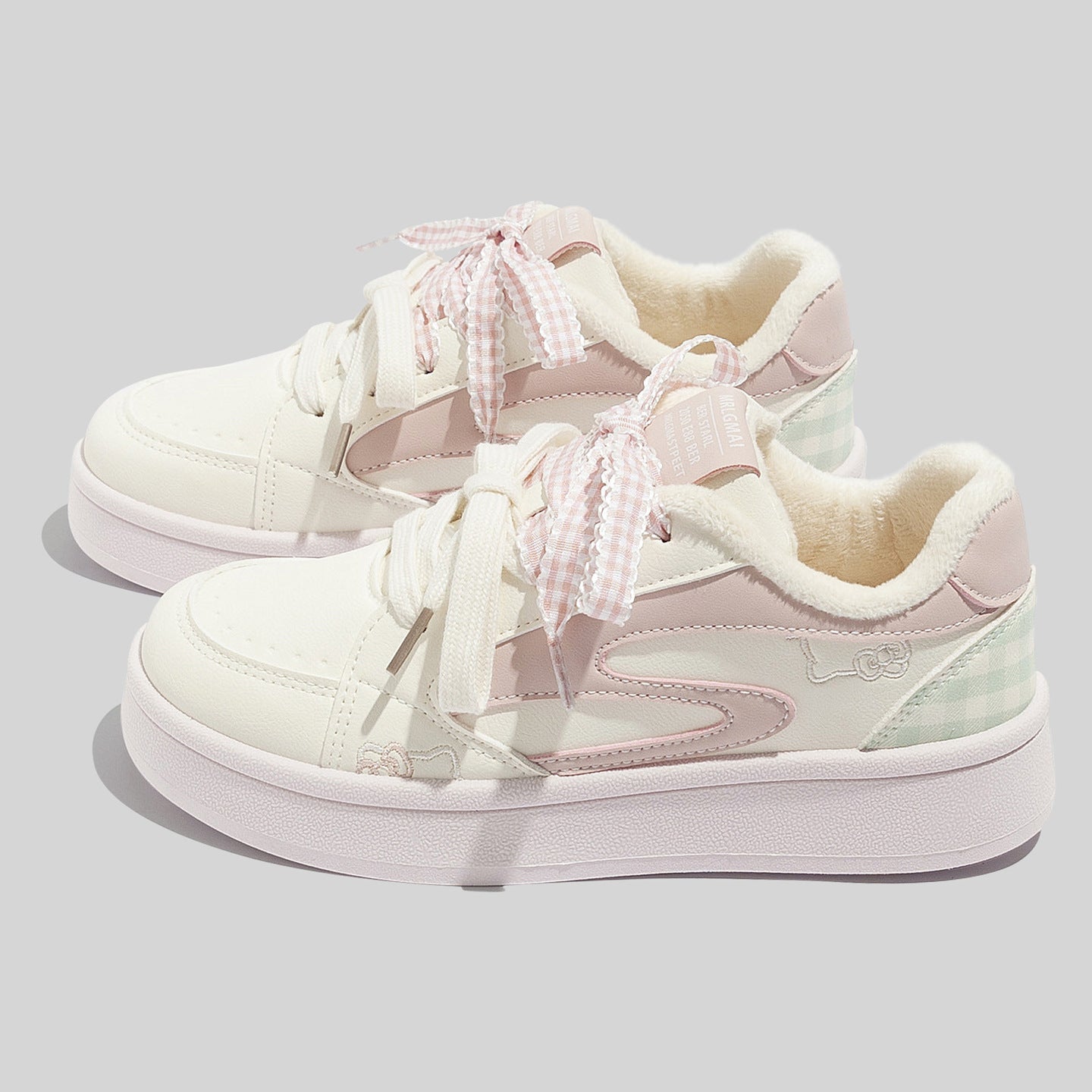 Damen Kuschelige Sneakers mit floralem Print und weichem Innenfutter