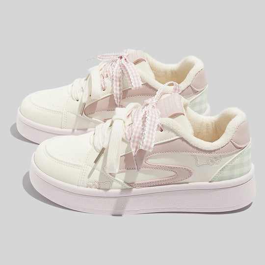 Damen Kuschelige Sneakers mit floralem Print und weichem Innenfutter R&B