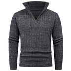 Herren eleganter Rollkragenpullover mit modernem Zopfdesign R&B