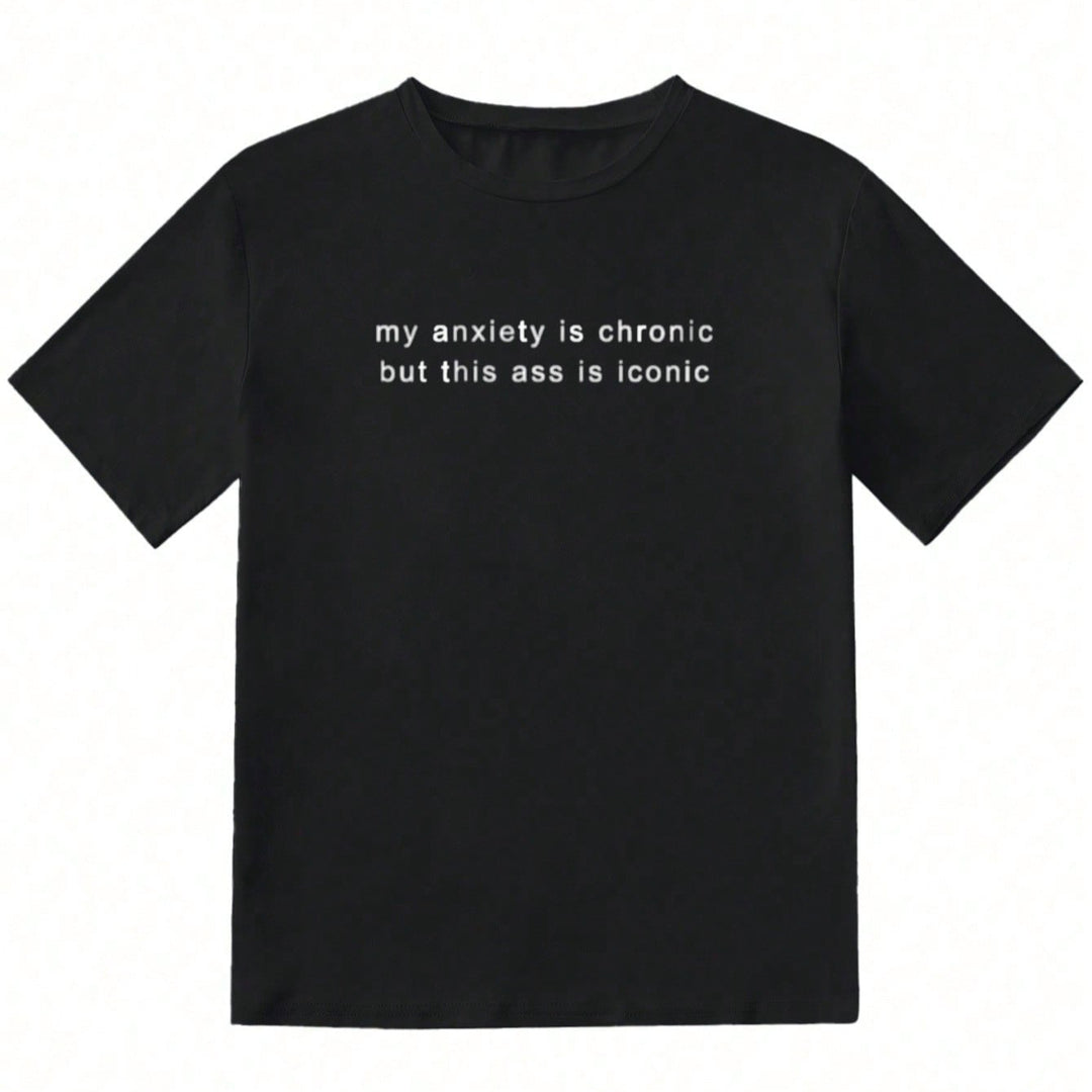 Damen T-Shirt mit kreativem Statement und lässigem Schnitt R&B