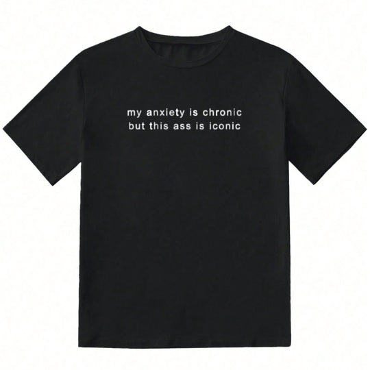 Damen T-Shirt mit kreativem Statement und lässigem Schnitt R&B