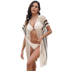 Damen Strickkimono aus luftigem Netzmaterial R&B