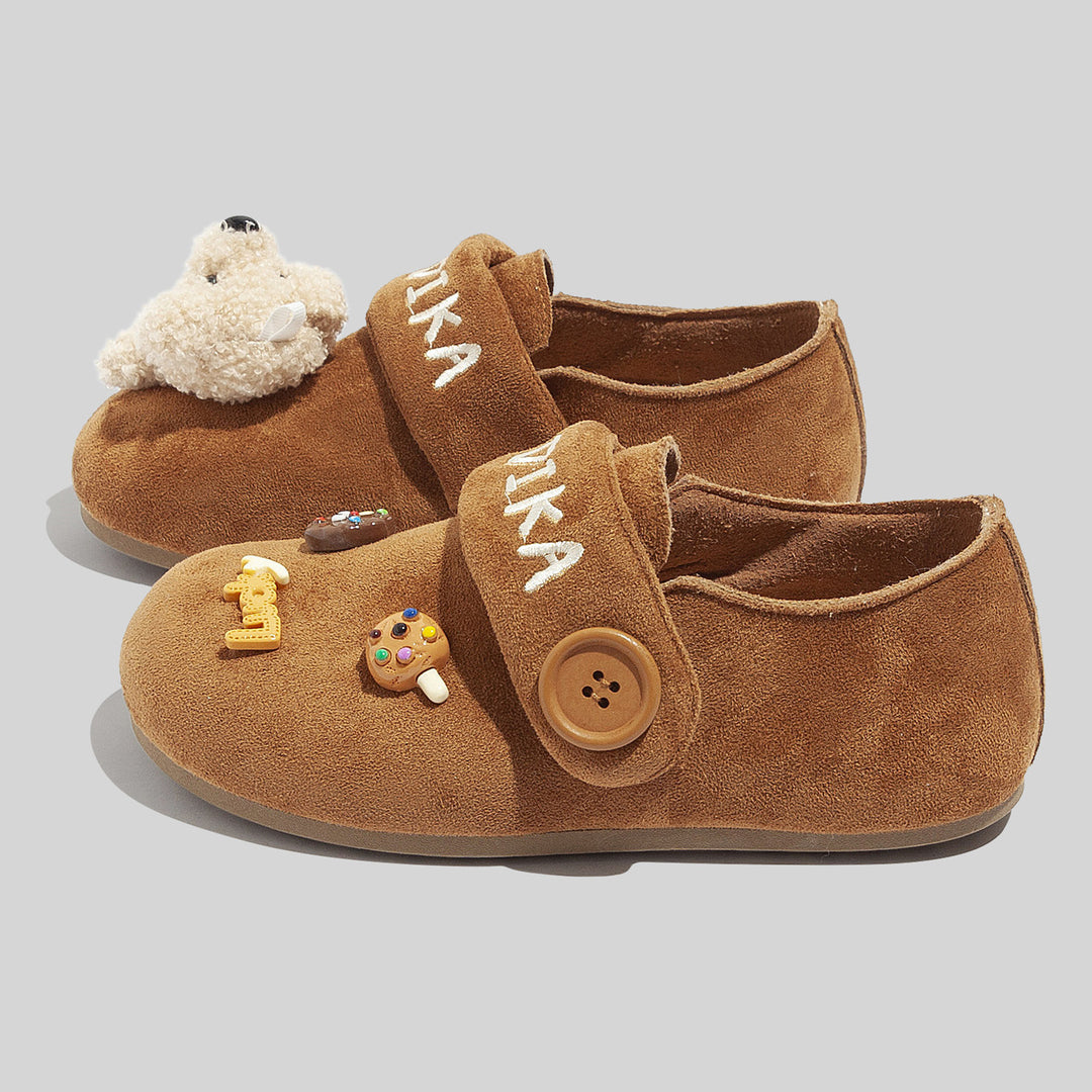 Damen Clogs mit niedlichen Tierapplikationen und Knopfverschluss R&B
