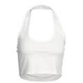 Damen Crop-Top mit tiefem Ausschnitt und sportlichem Design