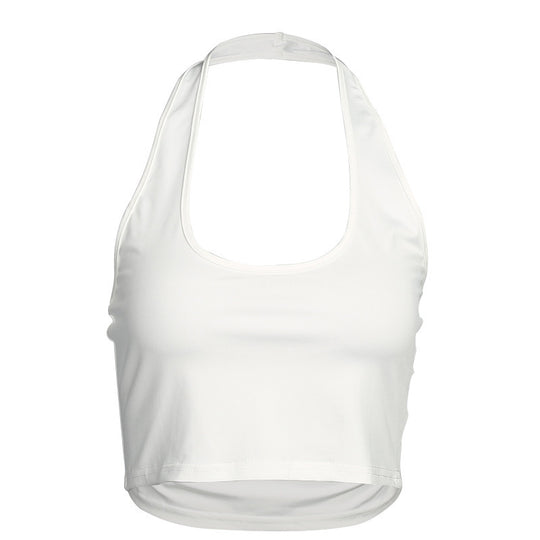 Damen Crop-Top mit tiefem Ausschnitt und sportlichem Design R&B