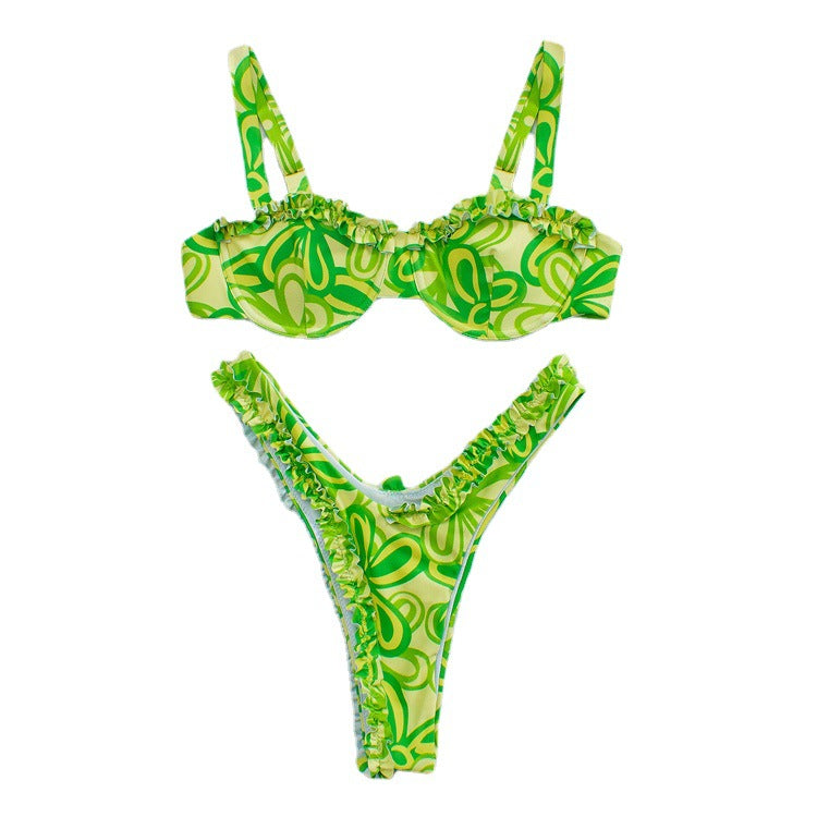 Damen Raffinierter Rüschen-Bikini R&B