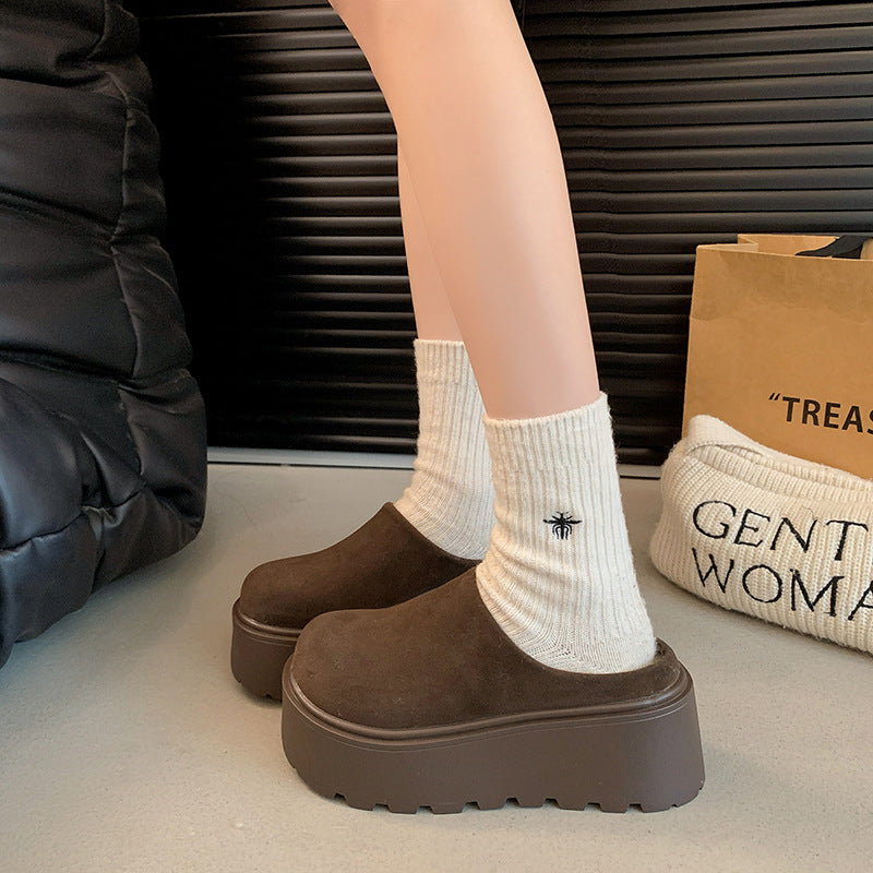 Damen Komfort Clogs mit dickem Plateau und weichem Obermaterial R&B