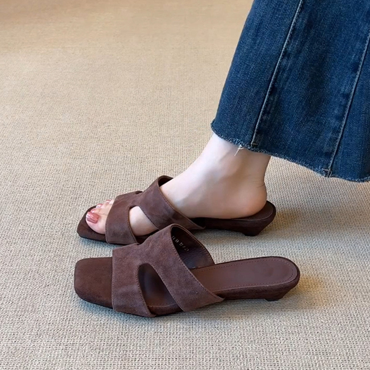 Damen Modische Mules mit Komfortsohle