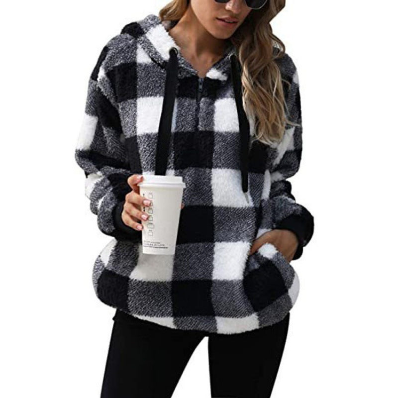 Damen kuschelige Fleece-Hoodie R&B