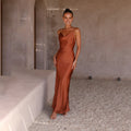 Damen Seidenmaxikleid mit elegantem Schnitt und schmeichelndem Design R&B