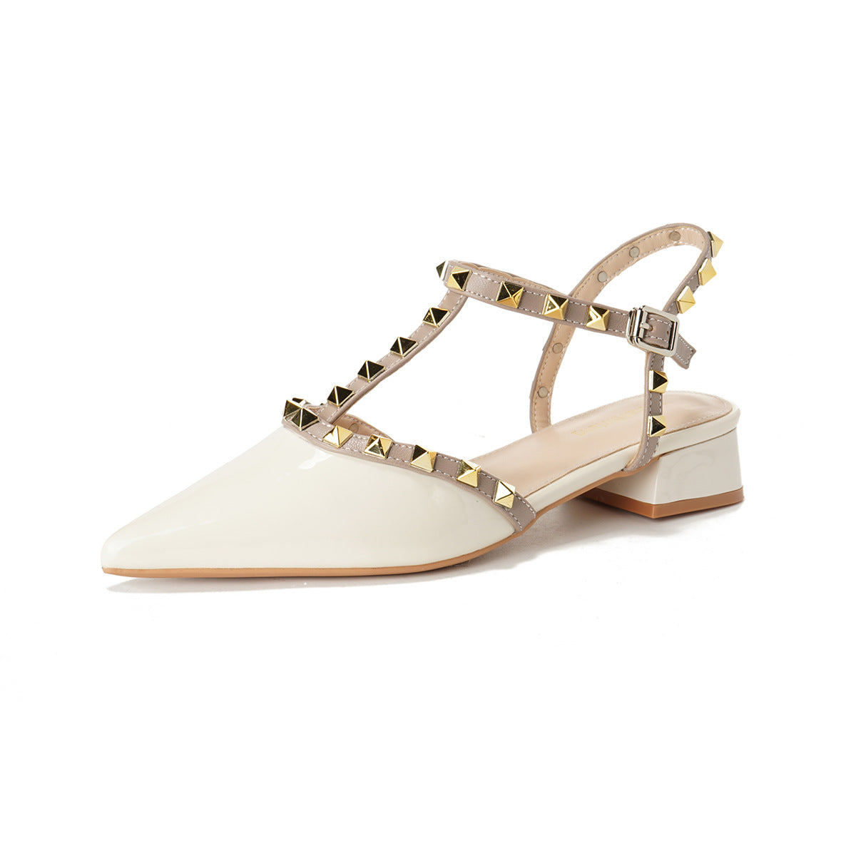 Damen Slingback-Pumps mit elegantem Nieten-Design