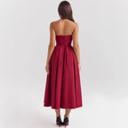 Damen Hochgeschlossenes Abendkleid mit ausgestelltem Rock R&B