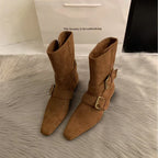 Damen Modische Stiefeletten mit dekorativen Schnallen von R&B