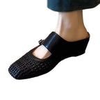 Damen modische Clogs mit dekorativen Schnallen und atmungsaktivem Netzdesign R&B