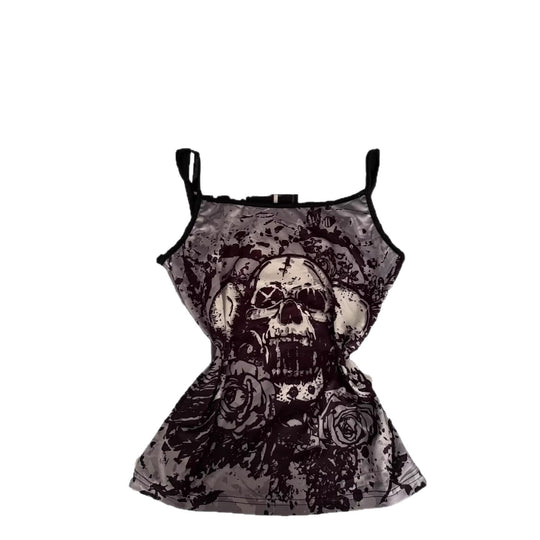 Damen lässiges Tank-Top mit Schädel-Design R&B