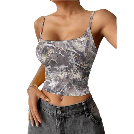 Damen ärmelloses Top im Camouflage-Design R&B