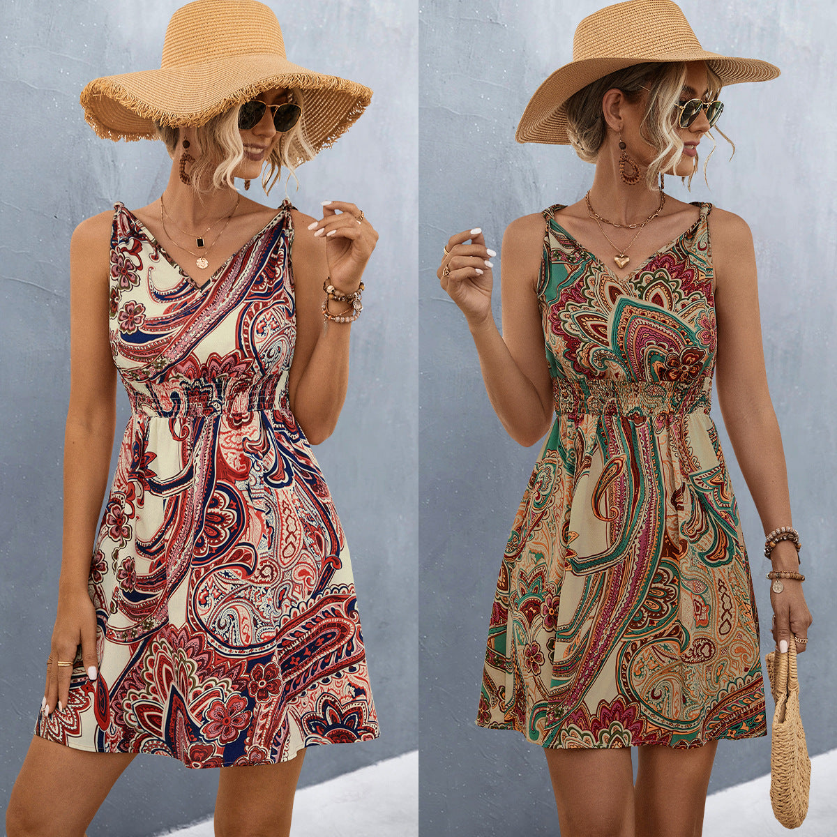 Damen Sommerkleid im Boho-Stil R&B