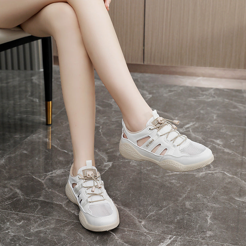 Damen Atmungsaktive Sport Sneakers mit elastischen Schnürsenkeln R&B