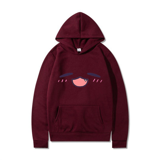 Damen Kapuzenpullover mit fröhlichem Cartoon-Gesicht und bequemer Passform R&B