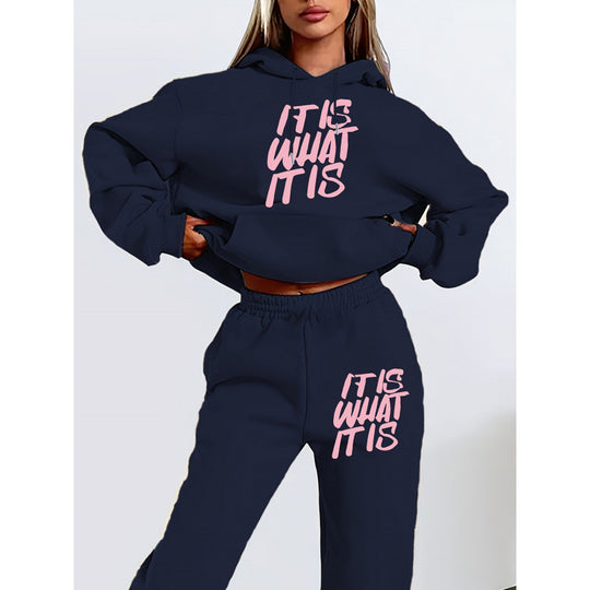 Damen Sweatshirt und Jogginghose Set R&B