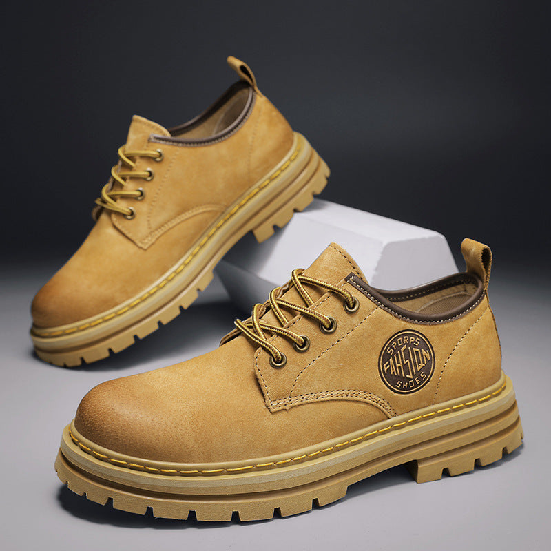 Herren modische und robuste Schnürschuhe aus leichtem Kunstleder mit dämpfender Sohle